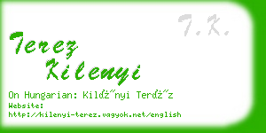 terez kilenyi business card